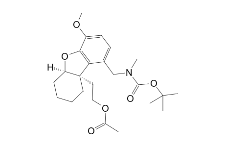 2-((5aR,9aS)-1-(((tert-butoxycarbonyl)(methyl)amino)methyl)-4-methoxy-5a,6,7,8,9,9a-hexahydrodibenzo[b,d]furan-9a-yl)ethyl acetate