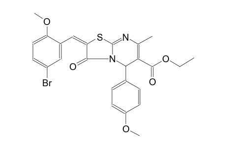 ethyl (2E)-2-(5-bromo-2-methoxybenzylidene)-5-(4-methoxyphenyl)-7-methyl-3-oxo-2,3-dihydro-5H-[1,3]thiazolo[3,2-a]pyrimidine-6-carboxylate