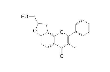 2,3-Dihydro-2-hydroxymethyl-5-phenyl-6-methylfuro[2,3-h][1]benzopyran-7-one