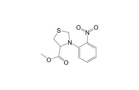 4-Thiazolidinecarboxylic acid, 3-(2-nitrophenyl)-, methyl ester