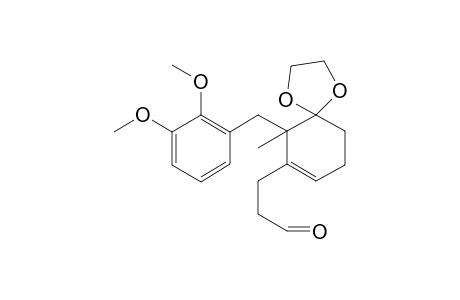 2-(2,3-Dimethoxyphenyl)methyl-2-methyl-3-[(2-formyl)ethyl)spiro-3-cyclohexan-2'-[1,3]dioxalane