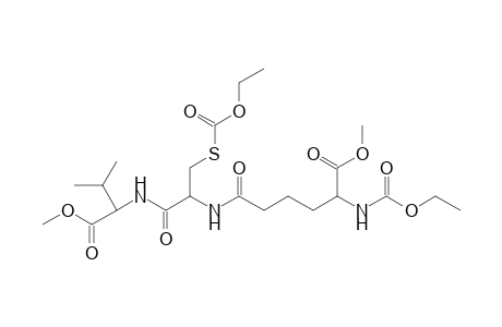 Methyl 12-([(ethoxycarbonyl)sulfanyl]methyl)-15-isopropyl-6-(methoxycarbonyl)-4,10,13-trioxo-3-oxa-5,11,14-triazahexadecan-16-oate