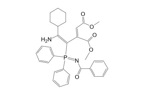 2-Butenedioic acid, 2-[2-amino-1-(N-benzoyl-P,P-diphenylphosphinimyl)-2-cyclohexylethenyl]-, dimethyl ester, (Z,Z)-