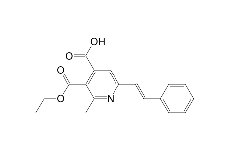 3-carbethoxy-2-methyl-6-[(E)-styryl]isonicotinic acid