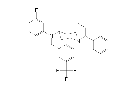 N-3-Fluorophenyl-N-3-trifluoromethylbenzyl-1-(1-phenylpropyl)piperidin-4-amine