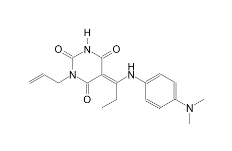 (5E)-1-allyl-5-{1-[4-(dimethylamino)anilino]propylidene}-2,4,6(1H,3H,5H)-pyrimidinetrione