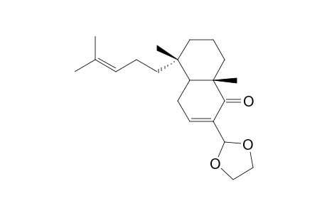 1(4H)-Naphthalenone, 2-(1,3-dioxolan-2-yl)-4a,5,6,7,8,8a-hexahydro-5,8a-dimethyl-5-(4-methyl-3-pentenyl)-, [4aS-(4a.alpha.,5.alpha.,8a.beta.)]-