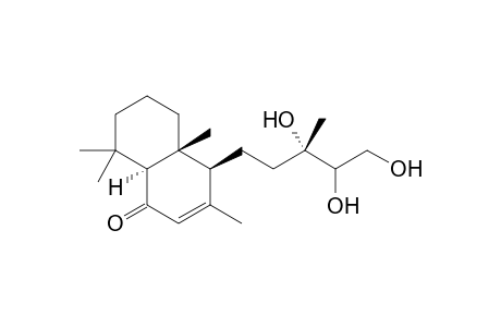 (+)-(4S,4aR,8aS)-3,4a,8,8-Tetramethyl-4-((3S)-3,4,5-trihydroxy-3-methylpentyl)-4a,5,6,7,8,8a-hexahydro-1(4H)-naphthalenone