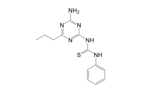 2-Amino-[4-(3-phenylthioureido)]-6-propyl-1,3,5-triazine