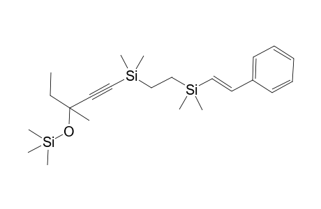 1-{[3-methyl-3-(trimethylsiloxy)-1-pentynyl]dimethylsilyl}-2-{[(E)-styryl]dimethylsilyl)ethane