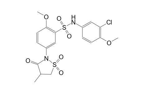 benzenesulfonamide, N-(3-chloro-4-methoxyphenyl)-2-methoxy-5-(4-methyl-1,1-dioxido-3-oxo-2-isothiazolidinyl)-