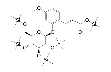 2-.beta.-D Glucosyloxy-4-methoxycinnamic acid, 5tms derivative