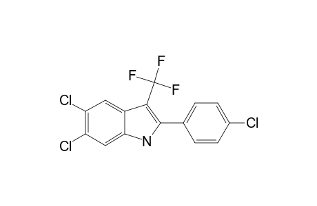 5,6-DICHLORO-2-(4-CHLOROPHENYL)-3-(TRIFLUOROMETHYL)-INDOLE