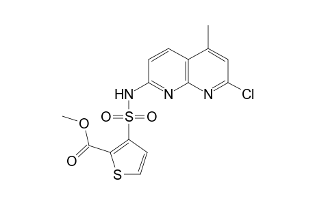 2-Thiophenecarboxylic acid, 3-[[(7-chloro-5-methyl-1,8-naphthyridin-2-yl)amino]sulfonyl]-, methyl ester