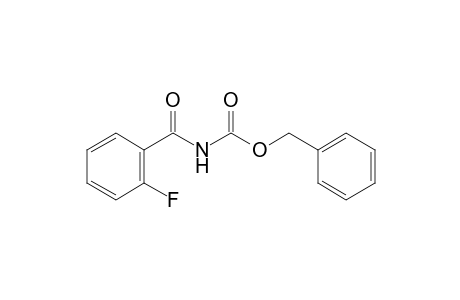 (o-fluorobenzoyl)carbamic acid, benzyl ester