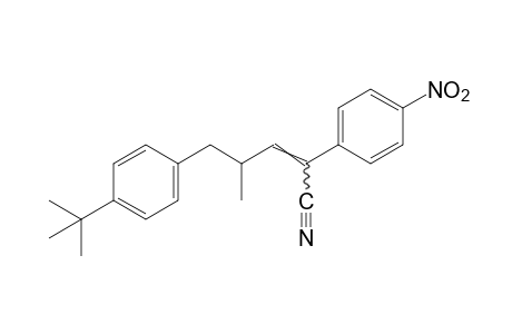 5-(p-tert-butylphenyl)-4-methyl-2-(p-nitrophenyl)-2-pentenenitrile