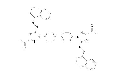1,1'-(5,5'-([1,1'-Biphenyl]-4,4'-diyl)bis(5-((3,4-dihydronaphthalen-1(2H)-ylidene)hydrazono)-4,5-dihydro-1,3,4-thiadiazole-4,2-diyl)) bis(ethan-1-one)