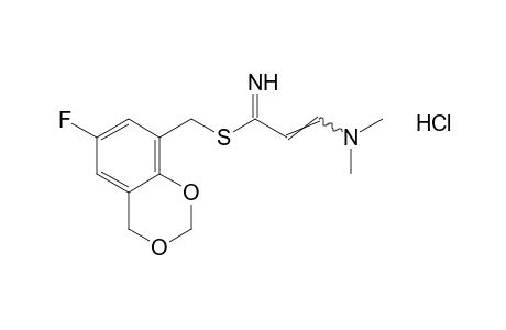 3-(dimethylamino)thioacrylimic acid, (6-fluoro-1,3-benzodioxan-3-yl)methyl ester, monohydrochloride