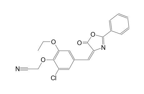 {2-chloro-6-ethoxy-4-[(E)-(5-oxo-2-phenyl-1,3-oxazol-4(5H)-ylidene)methyl]phenoxy}acetonitrile