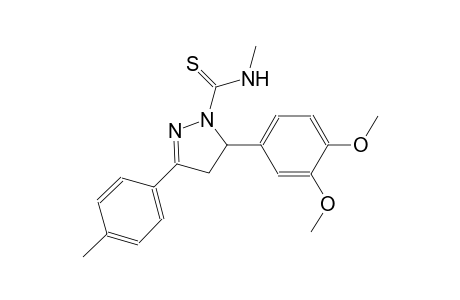 5-(3,4-dimethoxyphenyl)-N-methyl-3-(4-methylphenyl)-4,5-dihydro-1H-pyrazole-1-carbothioamide