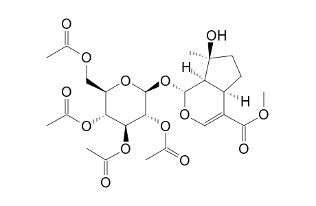 Cyclopenta[c]pyran-4-carboxylic acid, 1,4a,5,6,7,7a-hexahydro-7-hydroxy-7-methyl-1-[(2,3,4,6-tetra-O-acetyl -.beta.-D-glucopyranosyl)oxy]-, methyl ester, [1S-(1.alpha.,4a.alpha.,7.alpha.,7a.alpha.)]-
