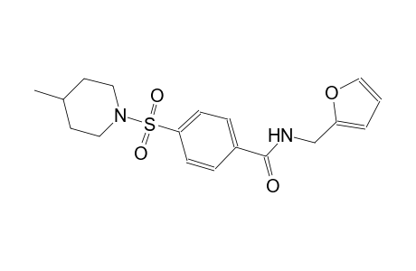 N-(2-furylmethyl)-4-[(4-methyl-1-piperidinyl)sulfonyl]benzamide