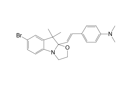 10-[2'-(p-(dimethylaminophenyl)ethenyl)]-9,9-dimethyl-7-bromoindolino[2,1-b]oxazolidine