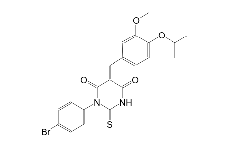 (5E)-1-(4-bromophenyl)-5-(4-isopropoxy-3-methoxybenzylidene)-2-thioxodihydro-4,6(1H,5H)-pyrimidinedione