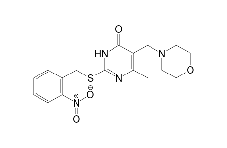 2-o-nitrobenzylthio-5-morpholinomethyl-6-methyluracil