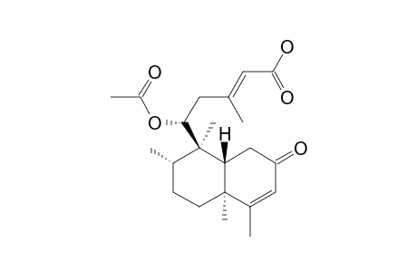 11R*-ACETOXY-2-OXO-NEOClERODA-3,13-E-DIEN-15-OIC-ACID;11R*-ACETOXY-2-OXOKOLAVENIC-ACID
