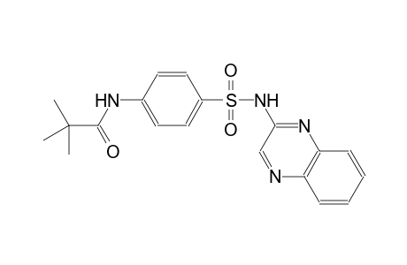 2,2-dimethyl-N-{4-[(2-quinoxalinylamino)sulfonyl]phenyl}propanamide