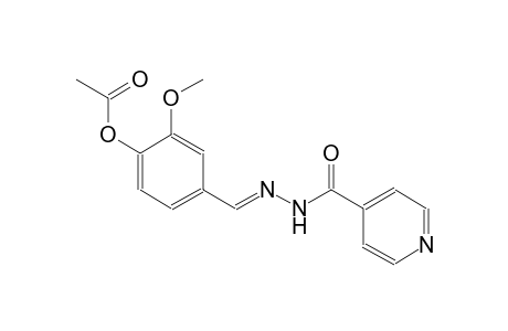 4-pyridinecarboxylic acid, 2-[(E)-[4-(acetyloxy)-3-methoxyphenyl]methylidene]hydrazide