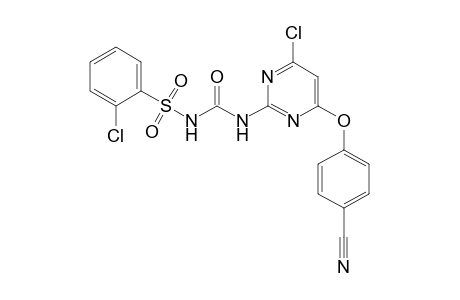 Benzenesulfonamide, 2-chloro-N-[[[4-chloro-6-(4-cyanophenoxy)-2-pyrimidinyl]amino]carbonyl]-