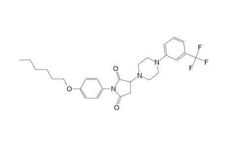 1-[4-(hexyloxy)phenyl]-3-{4-[3-(trifluoromethyl)phenyl]-1-piperazinyl}-2,5-pyrrolidinedione