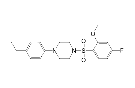 1-(4-Ethylphenyl)-4-[(4-fluoro-2-methoxyphenyl)sulfonyl]piperazine