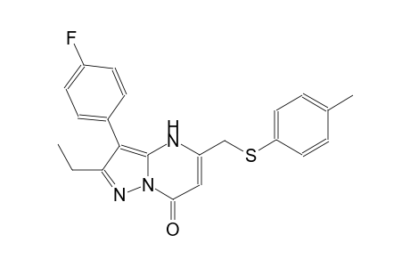pyrazolo[1,5-a]pyrimidin-7(4H)-one, 2-ethyl-3-(4-fluorophenyl)-5-[[(4-methylphenyl)thio]methyl]-