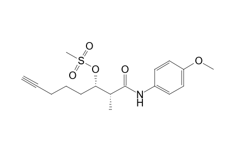 (2S,3R)-3-Mesyl-2-methyl-N-(4-methoxyphenyl)-7-octynamide
