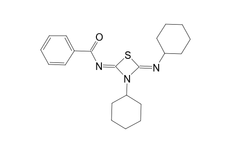 2-(Benzoylimino)-3-cyclohexyl-4-(cyclohexylimino)-1,3-thiazetidine
