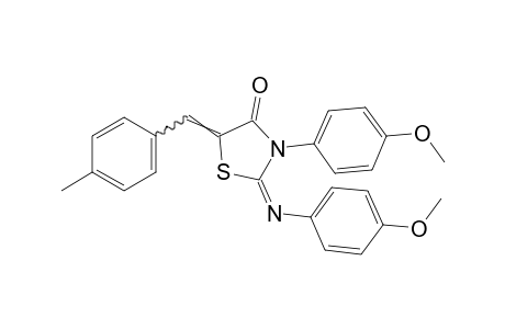 3-(p-methoxybenzylidene)-2-[(p-methoxyphenyl)imino]-5-(p-methylbenzylidene)-4-thiazolidinone