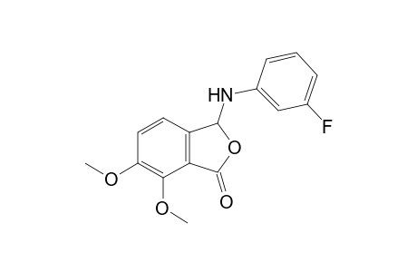 3-(3-Fluoroanilino)-6,7-dimethoxy-2-benzofuran-1(3H)-one