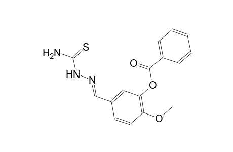 5-{(E)-[(aminocarbothioyl)hydrazono]methyl}-2-methoxyphenyl benzoate