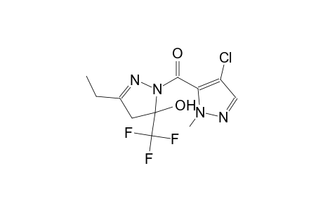 1-[(4-chloro-1-methyl-1H-pyrazol-5-yl)carbonyl]-3-ethyl-5-(trifluoromethyl)-4,5-dihydro-1H-pyrazol-5-ol