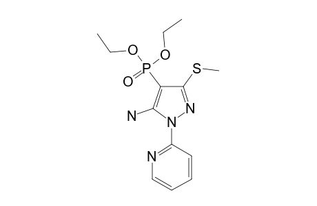 DIETHYL-(5-AMINO-3-METHYLSULFANYL-1-PYRIDIN-2-YL-1H-PYRAZOL-4-YL)-PHOSPHONATE
