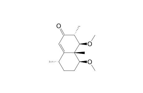 2(3H)-Naphthalenone, 4,4a,5,6,7,8-hexahydro-4,5-dimethoxy-3,4a,8-trimethyl-, (3.alpha.,4.beta.,4a.beta.,5.beta.,8.alpha.)-(.+-.)-