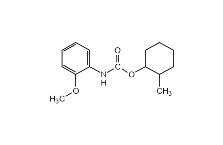 o-methoxycarbanilic acid, 2-methylcyclohexyl ester