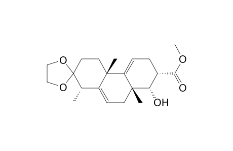 Spiro[1,3-dioxolane-2,2'(1'H)-phenanthrene]-7'-carboxylic acid, 3',4',4'a,6',7',8',8'a,9'-octahydro-8'-hydroxy-1',4'a,8'a-trimethyl-, methyl ester, (1'.alpha.,4'a.beta.,7'.alpha.,8'.alpha.,8'a.beta.)-(.+-.)-