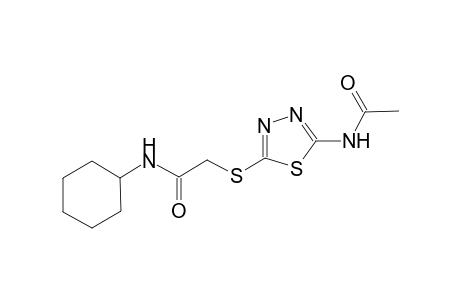 2-{[5-(acetylamino)-1,3,4-thiadiazol-2-yl]sulfanyl}-N-cyclohexylacetamide