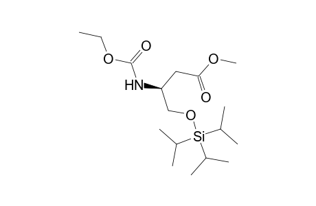 (S)-Methyl 3-ethoxycarbonylamino-4-triisopropylsiloxybutanoate