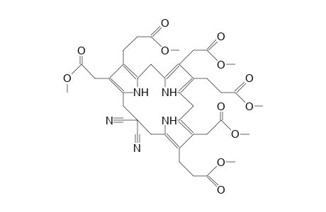 1,14-(2,2-Dicyanopropane-1,3-diyl)-2,7,12-tris(2-meo-carbonylet)-3,8,13-tris(meo-carbonylme)-10,15,16,17-tet-H-tripyrrin