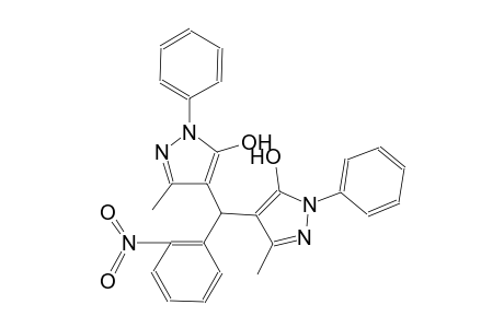 4-[(5-hydroxy-3-methyl-1-phenyl-1H-pyrazol-4-yl)(2-nitrophenyl)methyl]-3-methyl-1-phenyl-1H-pyrazol-5-ol